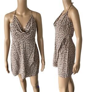 Le Lis Floral Halter Mini Dress Size S